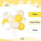 60pcs 12inch Confetti Balloons - Pastel Yellow view 7