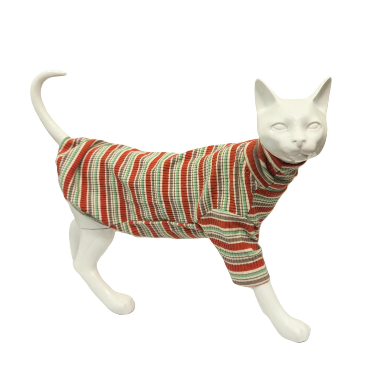 Kitipcoo Vintage Striped Turtleneck Cotton Cat Vest - view 9