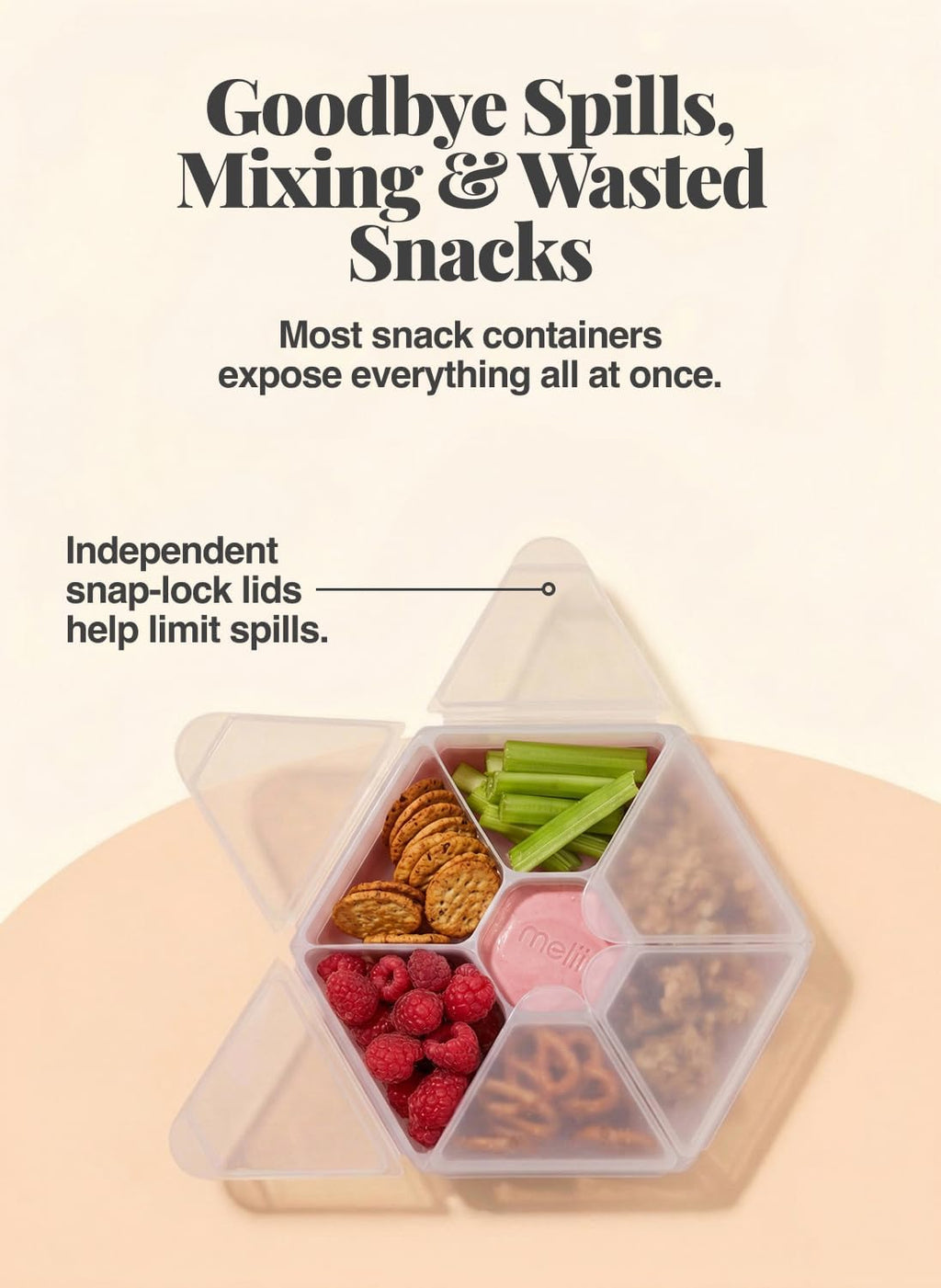 melii Hexagonal Snackle Box - Blue & Mint view 2