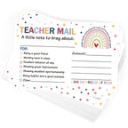 50Pcs Teacher Mail Notes to Parents - Colorful, Rainbow