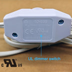 2Pack Rotary Dimmer Switch 5.9 ft Extension AC Power Cord Plug Cable for Halogen and (additional view 1)