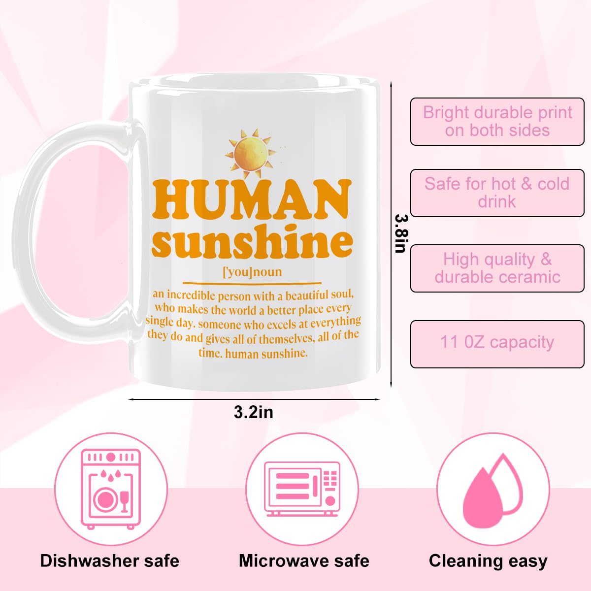 CFGBFDGH Inspirational Coffee Mug - White Sunshine 01 view 2