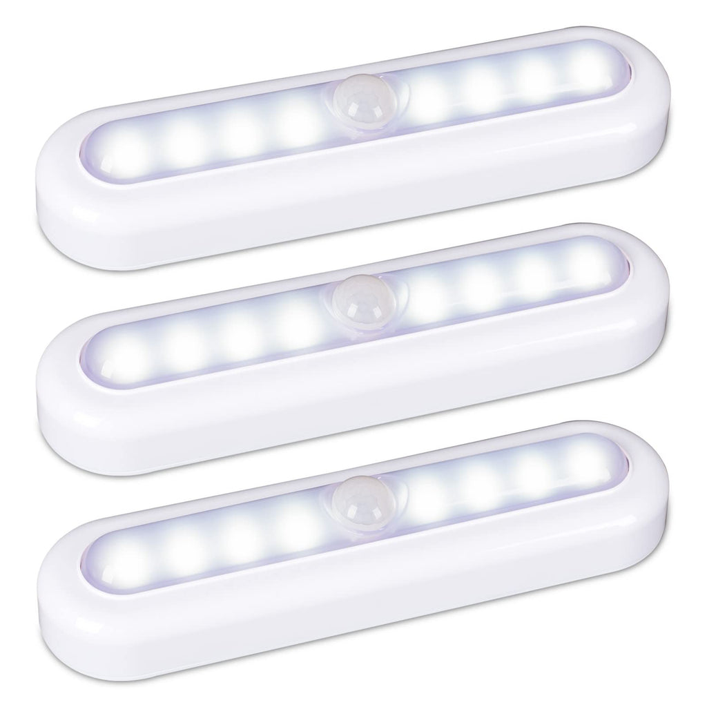 STAR-SPANGLED 7” Motion Sensor Lights Indoor AAA Battery, 3 Pack Cool – White (XGCL-22A)