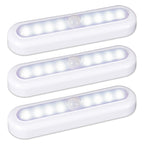 STAR-SPANGLED 7” Motion Sensor Lights Indoor AAA Battery, 3 Pack Cool – White (XGCL-22A)
