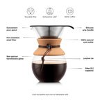 Bodum 34oz Pour Over Coffee Maker, High-Heat Borosilicate Glass with Reusable Stainless (additional view 3)