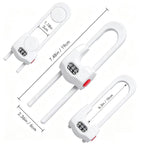 Upgrade 2 Packs Sliding Cabinet Locks - White view 2