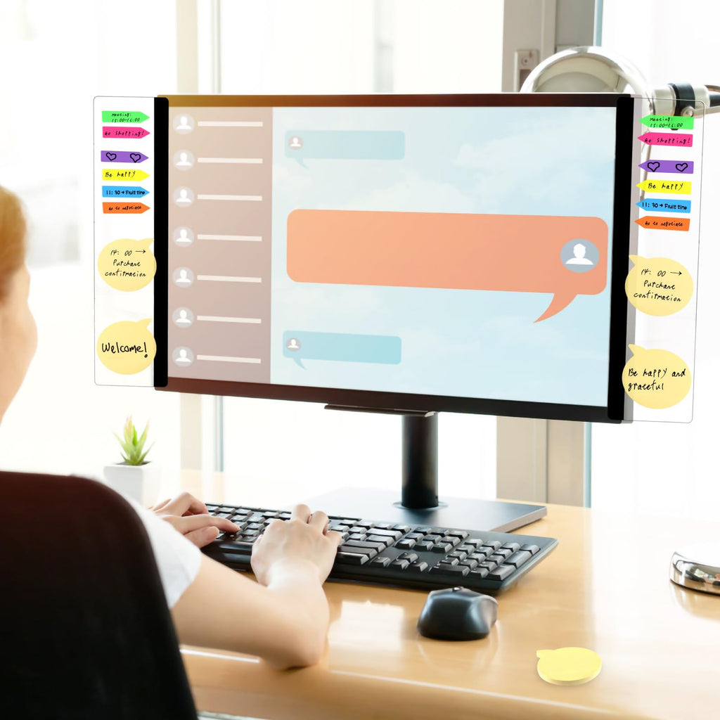 Office Desk Accessories,4PCS Monitor Memo Board, Computer Note Holder (additional view 6)