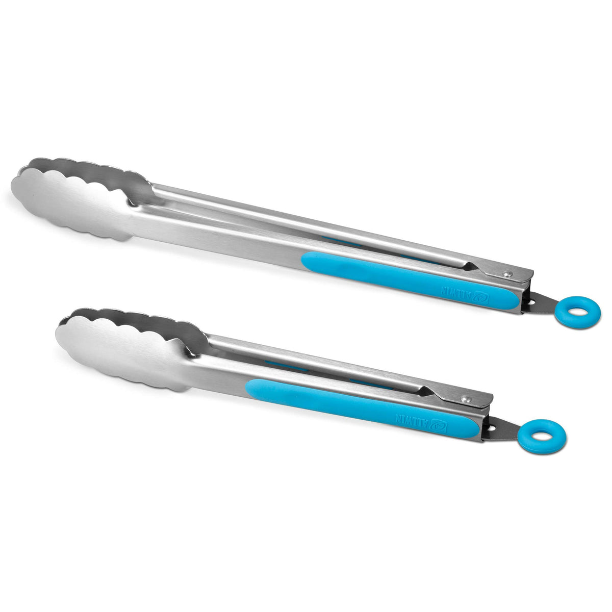 ALLWIN-HOUSEWARE W Premium 304 Stainless Steel Tongs Set – 12" Grill Tongs & 9" Cooking Tongs, Heat Resistant up to (Pack of 2)