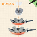 BOYAN Pot and Pan Protectors for Stacking, 12pcs & 3 Sizes, Separator Pads (Pack of 12)