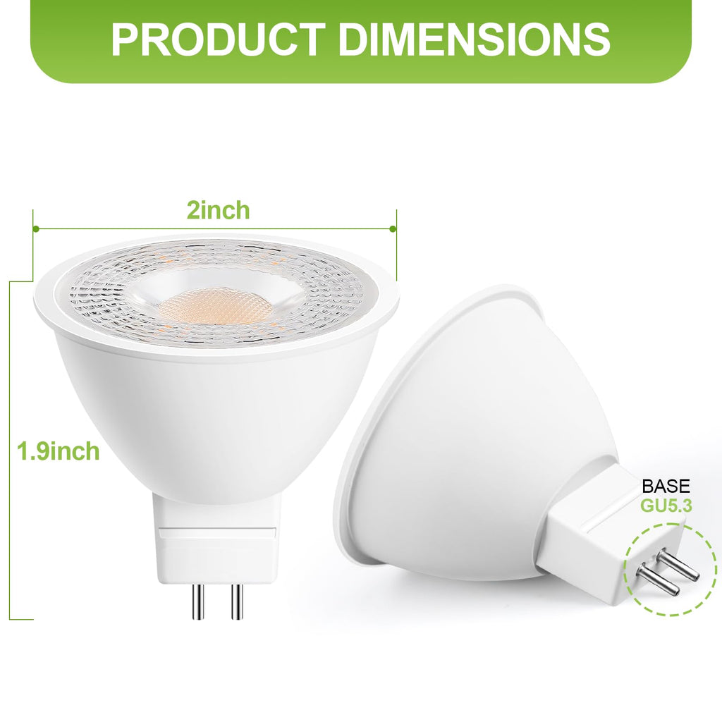 6 Pack MR16 LED Landscape Light Bulbs(50W Halogen Eq),Warm White 2700K (additional view 4)