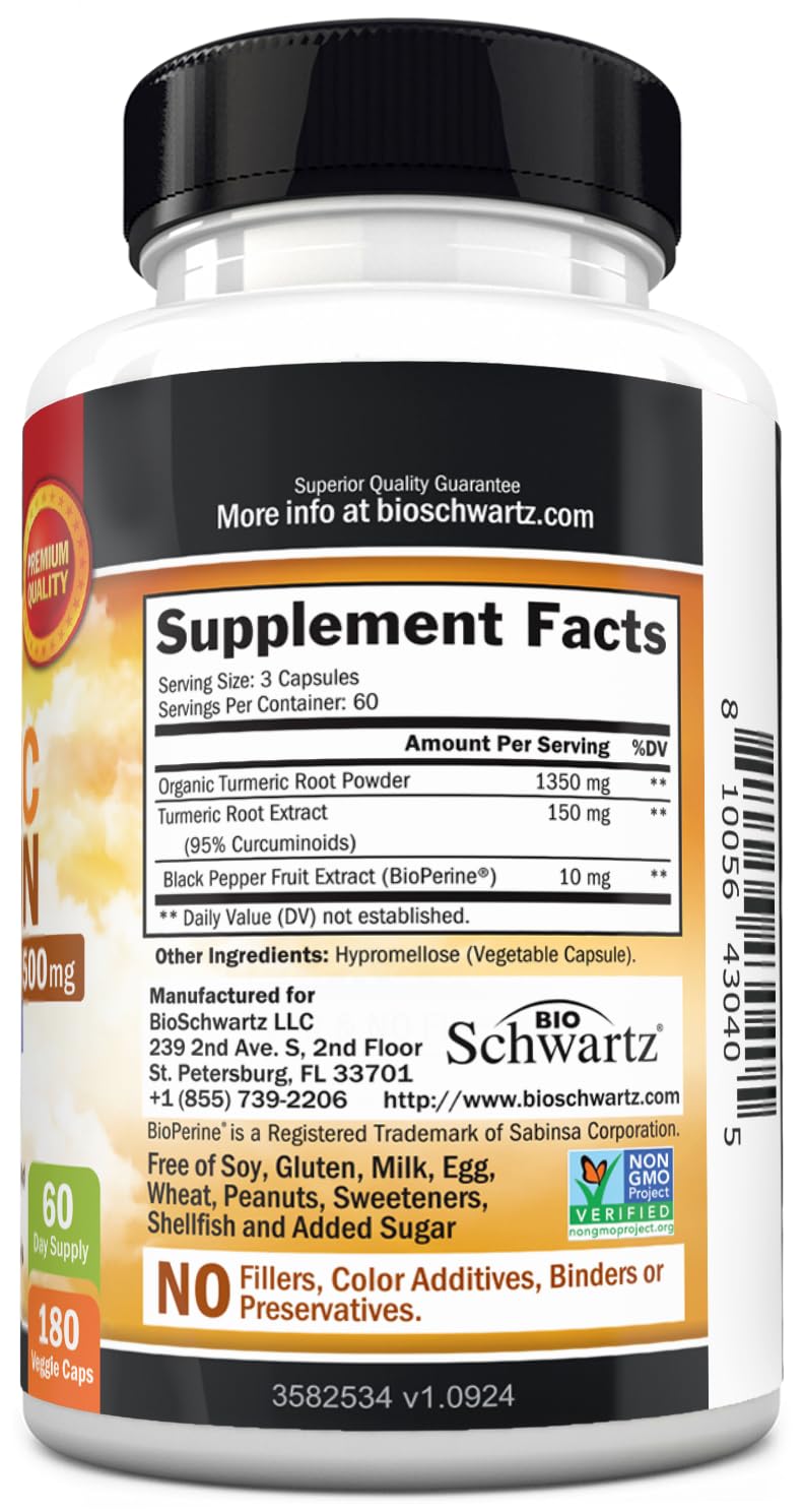 Turmeric Curcumin with Black Pepper Extract 1500mg