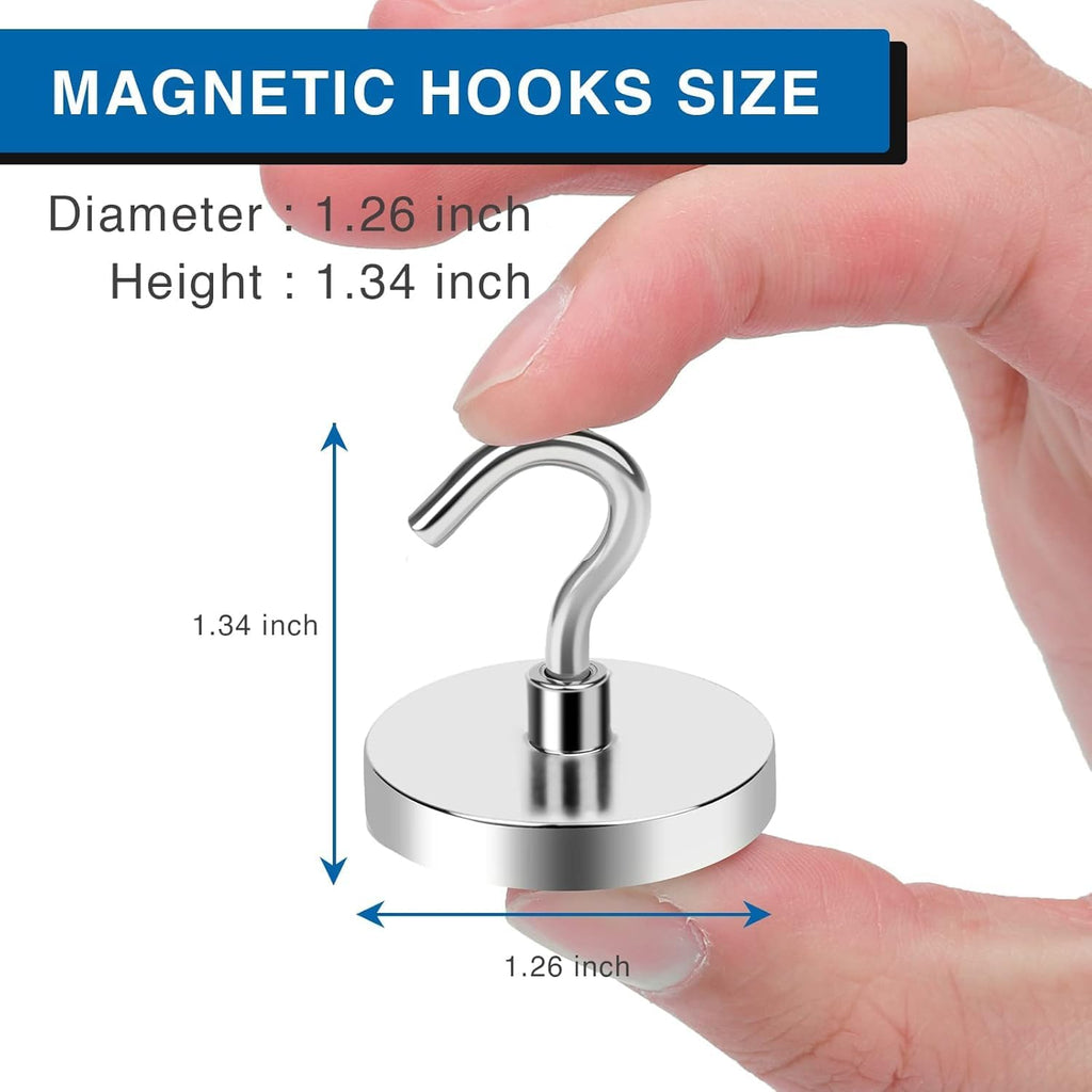 LOVIMAG Magnetic Hooks for Cruise Cabins 130LBS Heavy Duty Magnet Hook 25P (additional view 1)