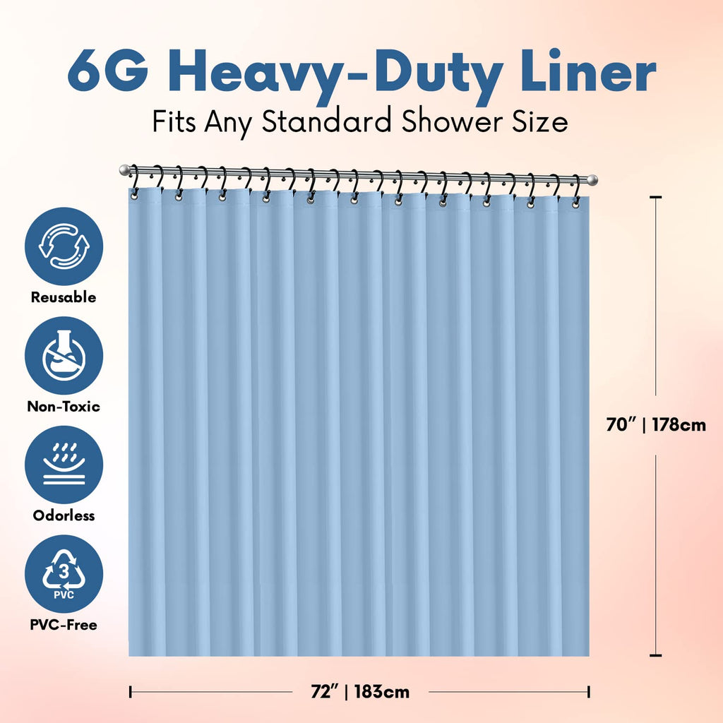 No Smell Shower Curtain Liner 72x72