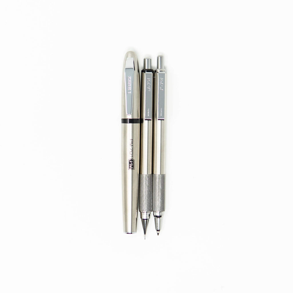 Zebra Pen STEEL PM-701 & M/F-701, Pen, Pencil & Permanent Market Set, 3-Pk (additional view 5)