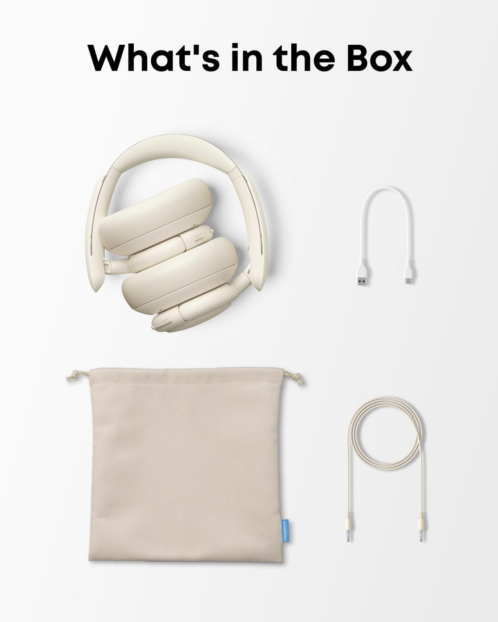 Soundcore by Anker Life Q30 Hybrid Active Noise Cancelling Headphones with Multiple Modes - Beige view 5