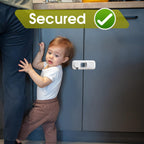 5 Pack Fridge Locks for Kids, QYESWHSR Child Proof Refrigerator Lock with Sticky Adhesive Pads, Fridge Child Locks, RV