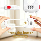 Upgrade 2 Packs Sliding Cabinet Locks - White view 1
