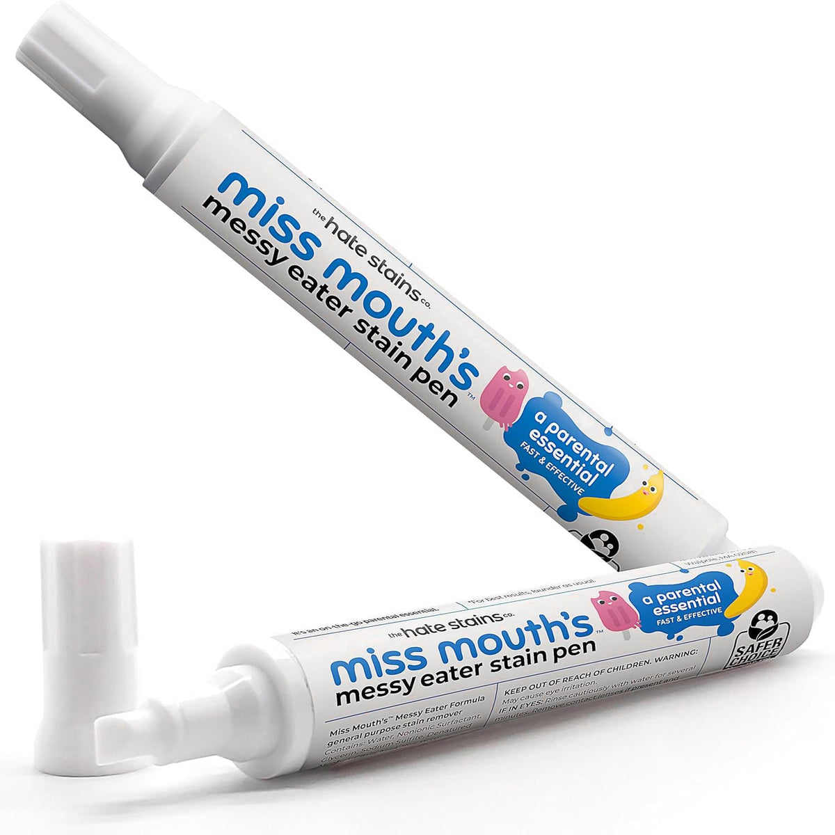 Miss Mouth's Messy Eater Stain Remover Pen, On-The-Go Travel, – 2 Pack (THS-HHS-STNRVPN-2P)