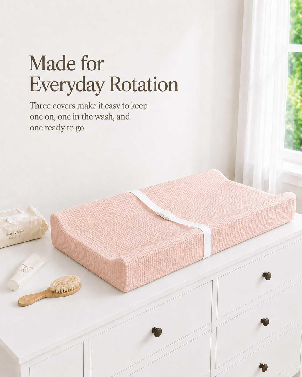Changing Pad Cover for Baby Girls Boys - Vintage Blossom view 3
