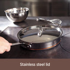 All-Clad Copper Core 5-Ply Stainless Steel Sauté Pan with Steel Lid 6 Quart Induction (additional view 8)