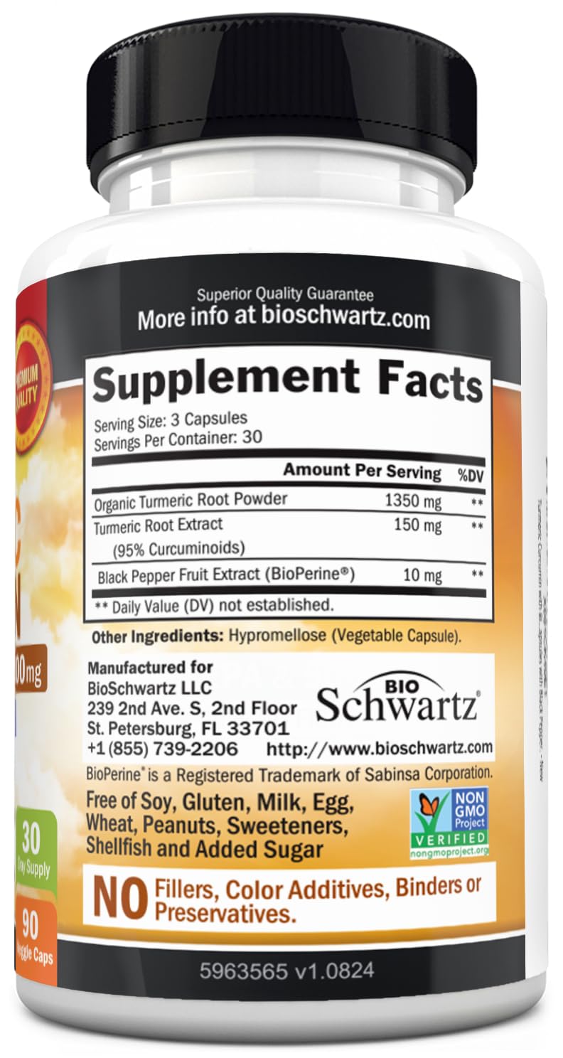 Turmeric Curcumin with Black Pepper Extract 1500mg