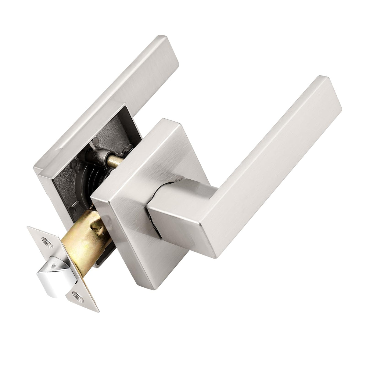 Probrico Passage Interior Door Handles, Heavy Duty Zinc Alloy Square Door Levers