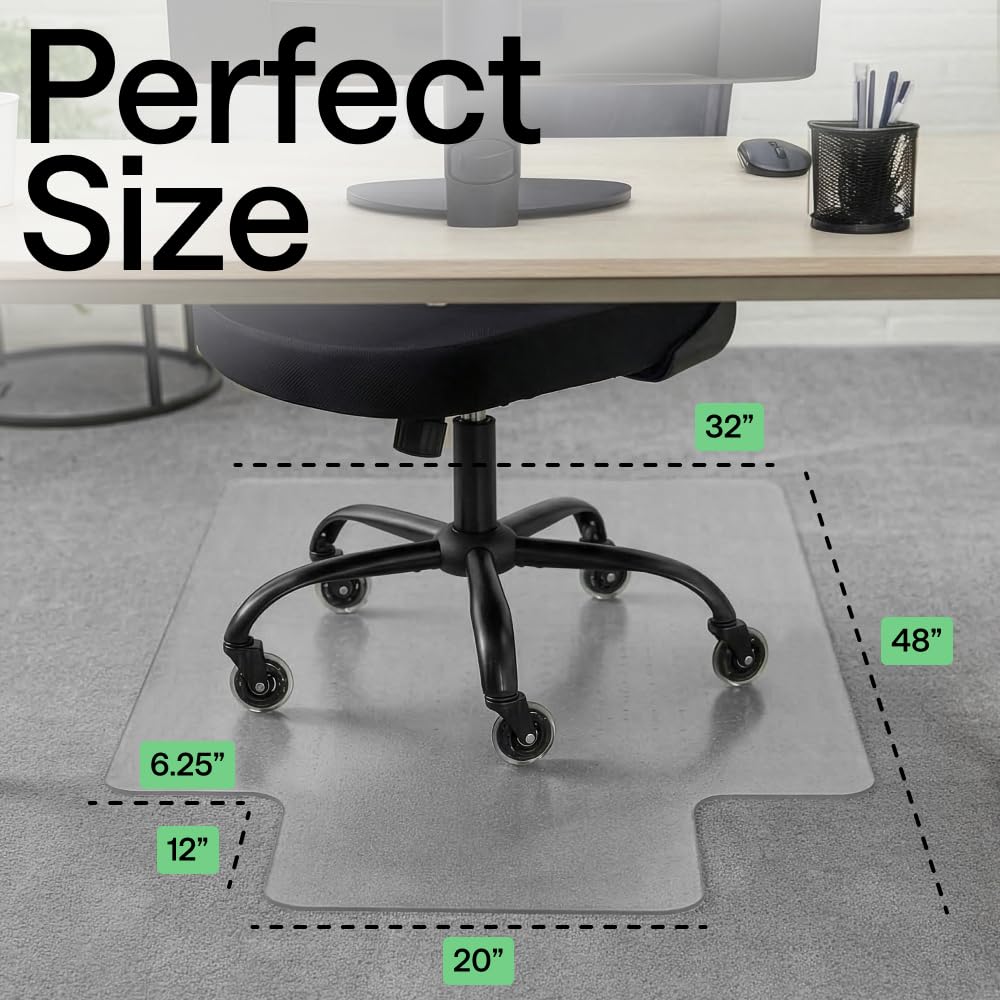 GORILLA GRIP Office Chair Mat for Carpet Floors, Heavy Duty