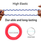 36 Pack Spring Spiral Wrist Coil Key Chain, Wristband Key Ring - Solid Red view 1