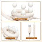 KVIDIO Wired Headphones with Mic - Beige view 6