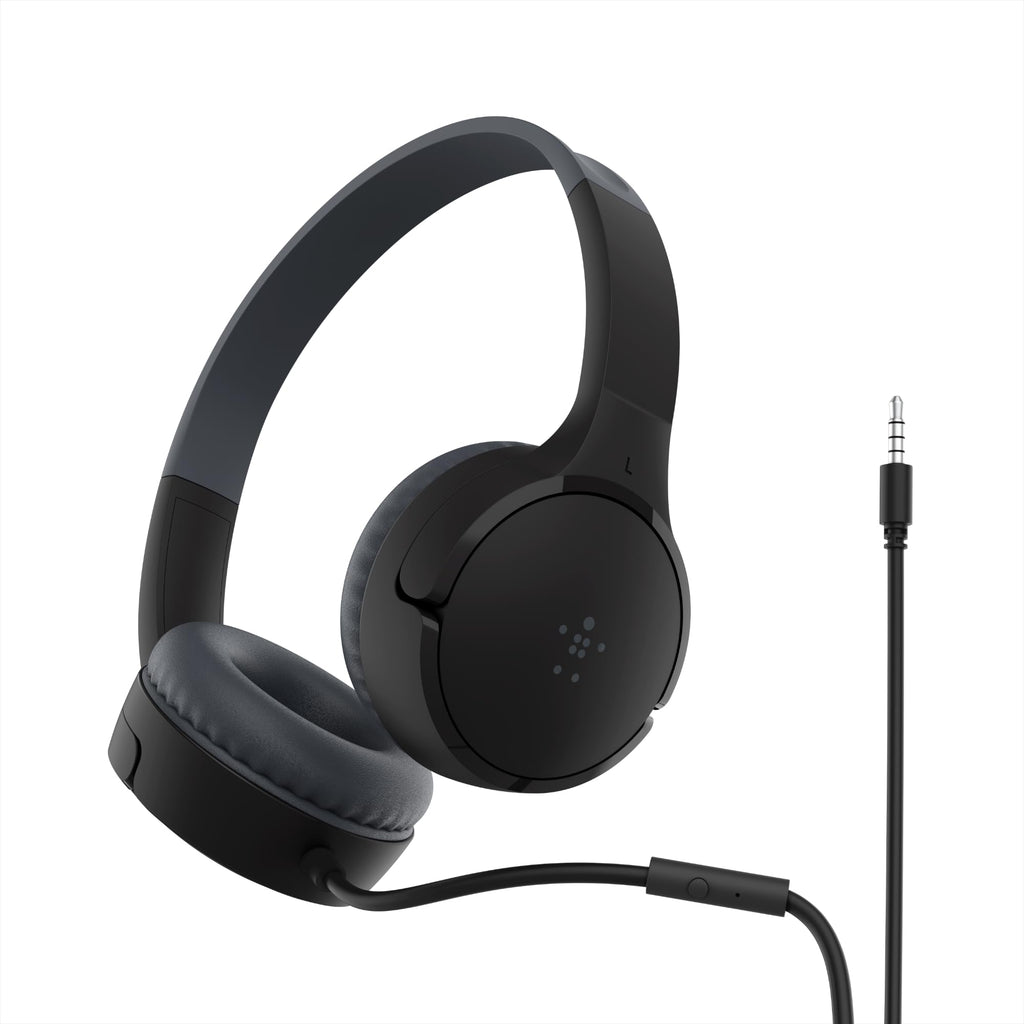 Belkin SoundForm Mini Kids Headphones - Black / Wired