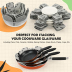 BOYAN Pot and Pan Protectors for Stacking, 12pcs & 3 Sizes, Separator Pads (Pack of 12)