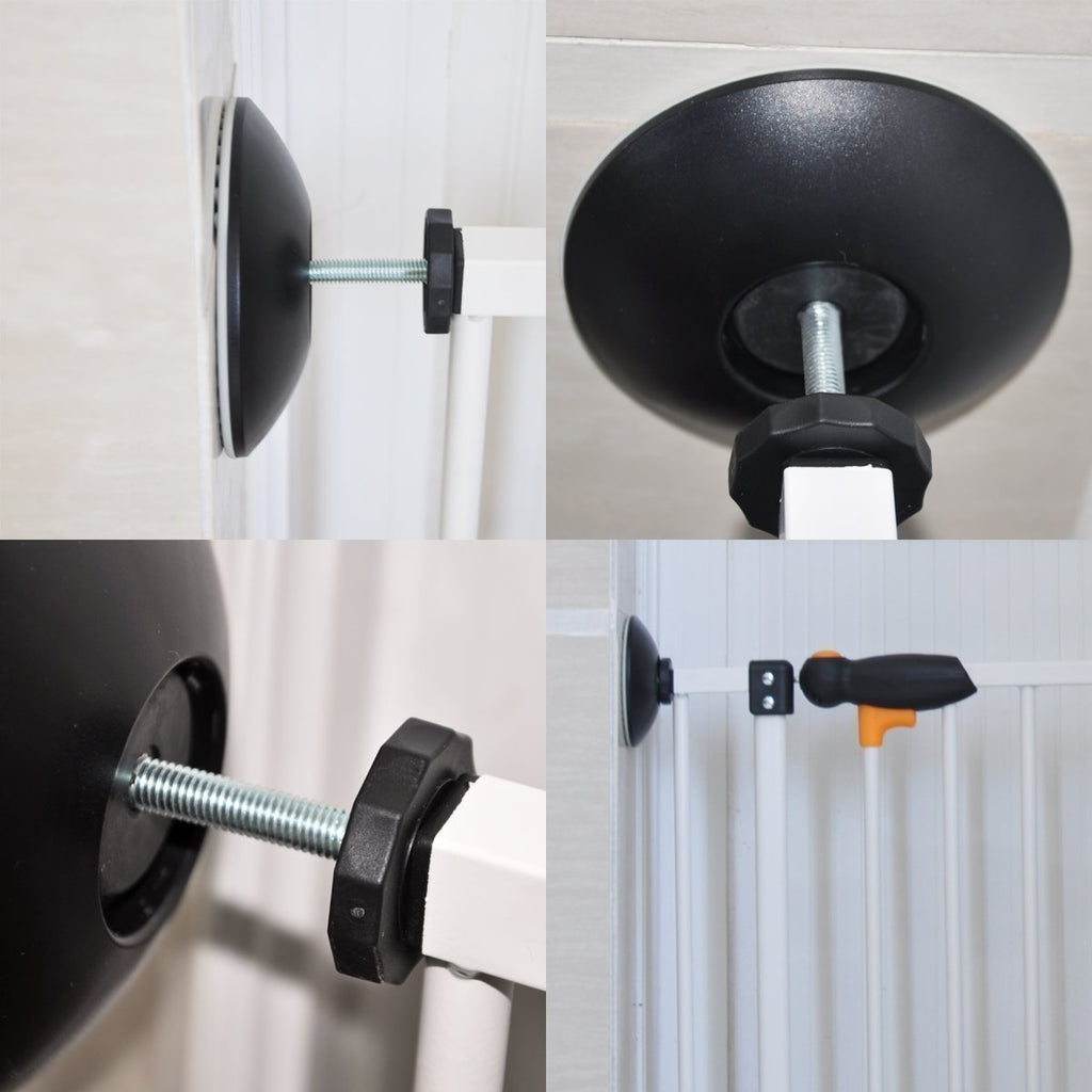 Vmaisi Baby Gate Wall Protector Protect Walls 4 Pack Black (additional view 6)