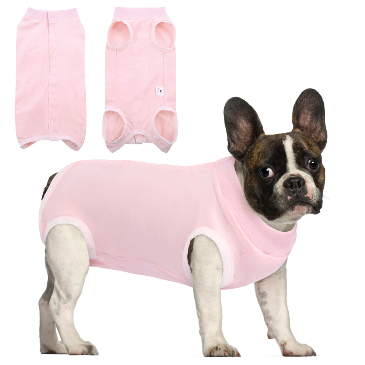 SAWMONG Recovery Suit for Dogs Female Male - pink / Large (Back:15.4", Weight: 10-22 Ib)
