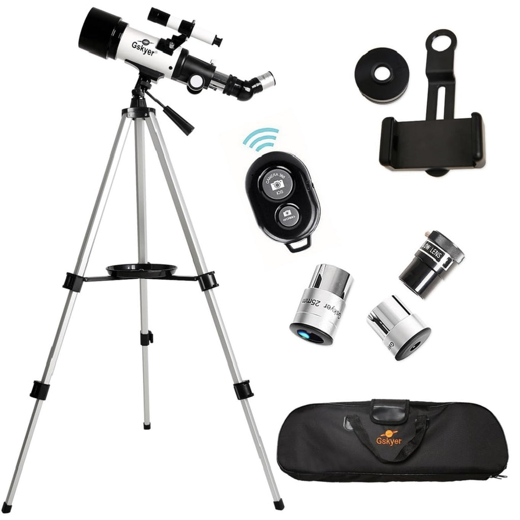 Gskyer Telescope, 70mm Aperture 400mm AZ Mount Astronomical Refracting Telescope for Kids Beginners - Travel Telescope