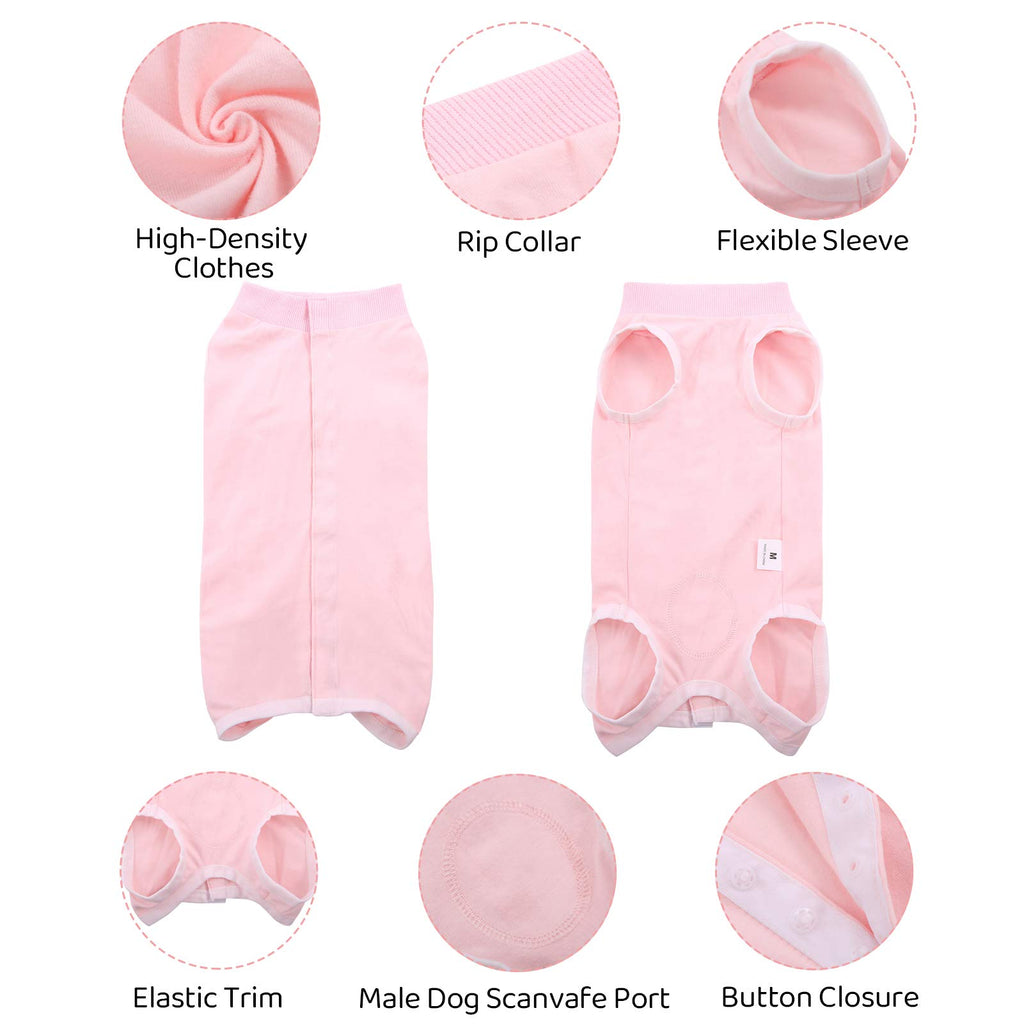 SAWMONG Recovery Suit for Dogs Female Male - pink / Large (Back:15.4", Weight: 10-22 Ib) view 3