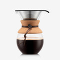 Bodum 34oz Pour Over Coffee Maker, High-Heat Borosilicate Glass with Reusable Stainless