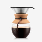 Bodum 34oz Pour Over Coffee Maker, High-Heat Borosilicate Glass with Reusable Stainless
