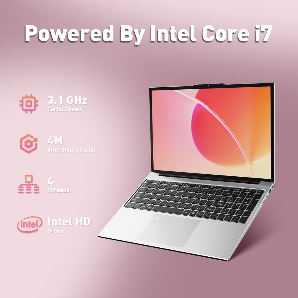 15.6'' Laptop, Intel Core i7-6500U, 16GB RAM, 512GB SSD, for Study, Work (additional view 1)