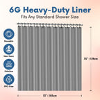 No Smell Shower Curtain Liner 72x72
