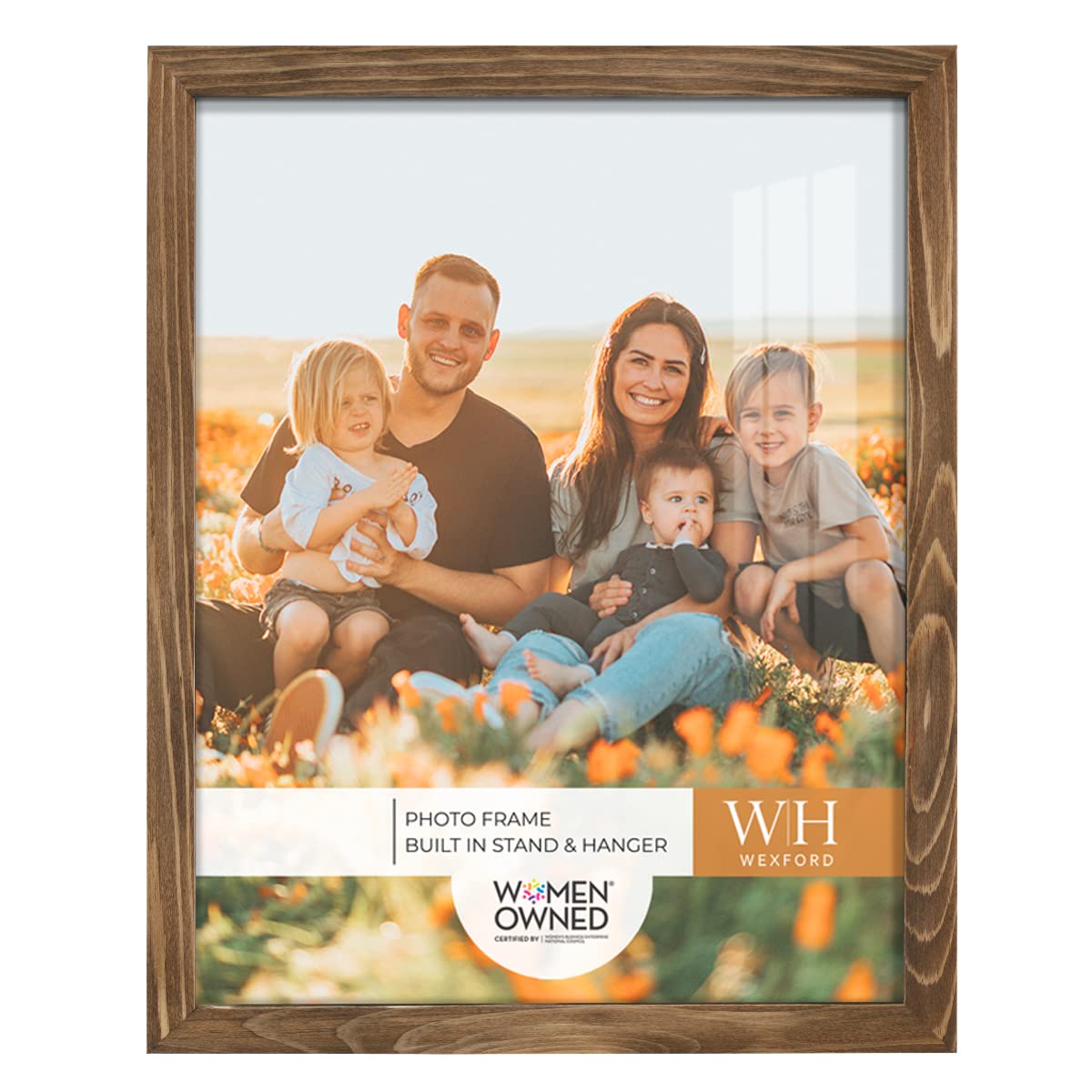Renditions Gallery Wood Grain Picture Frame Single High-end Modern - Walnut / 11"x14"