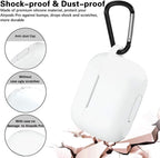 Lerobo for AirPod Pro Case, Soft Silicone Cover with Keychain - White view 4