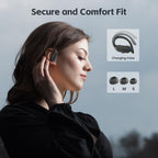 TRAUSI Wireless Earbuds Bluetooth Headphones - Jet Black view 3