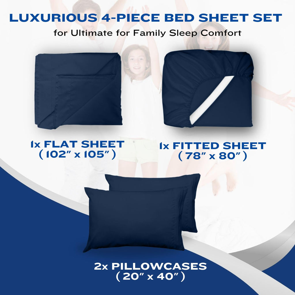 DREAMCARE Sheet Sets - 07 - Navy Blue / King - Extra Deep view 7