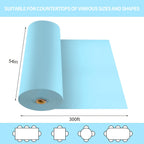 CXPSINC 54 Inch Plastic Table Cover Roll Disposable Tablecloth with Slide Cutter - Light Blue / 3600" x 54" (Rectangular) view 1