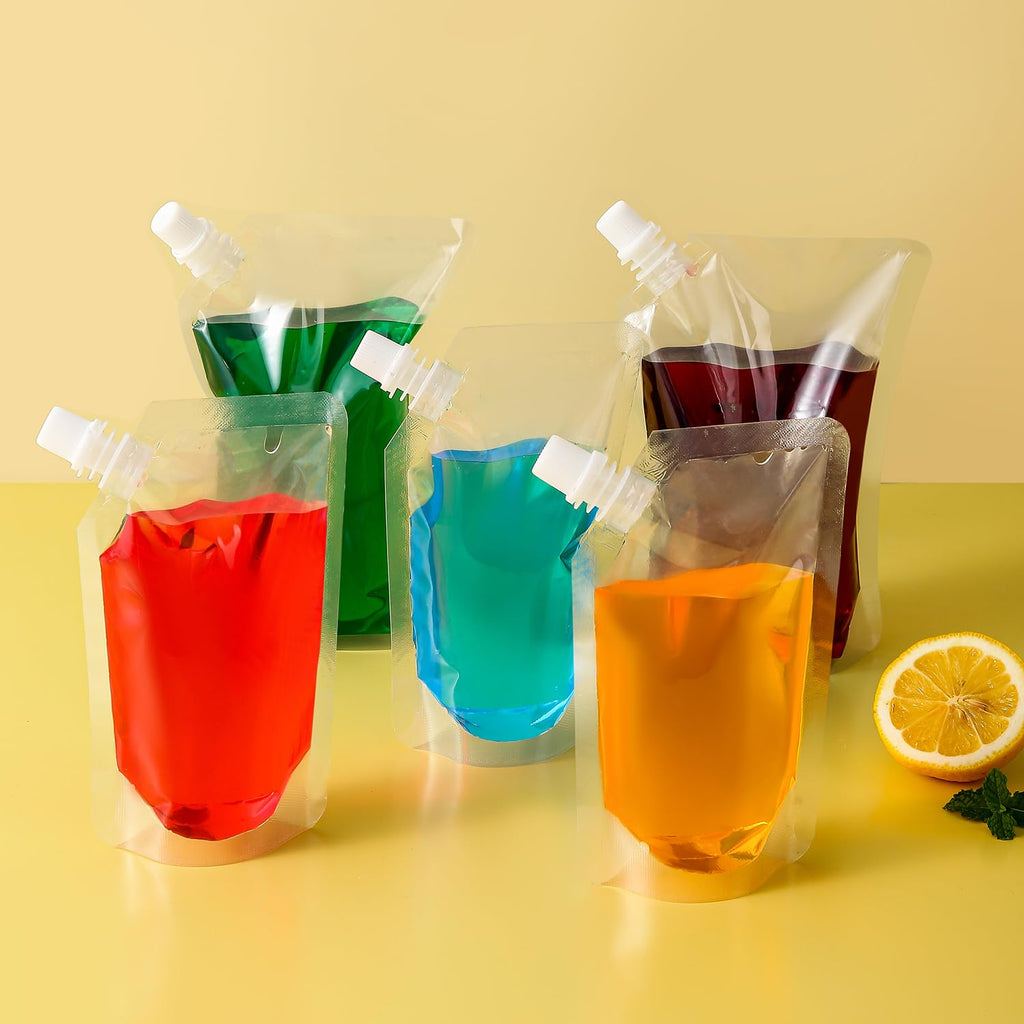 OHMAXHO Reusable Plastic Drink Pouches for Adults - view 14