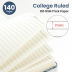 ZOTIA Lined Spiral Notebook for Work Hardcover Spiral Journal College Ruled