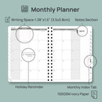 POPRUN Weekly Planner - Pacific Green / Medium - 6.75" x 8.75" / Academic Year 2026-2027 view 3