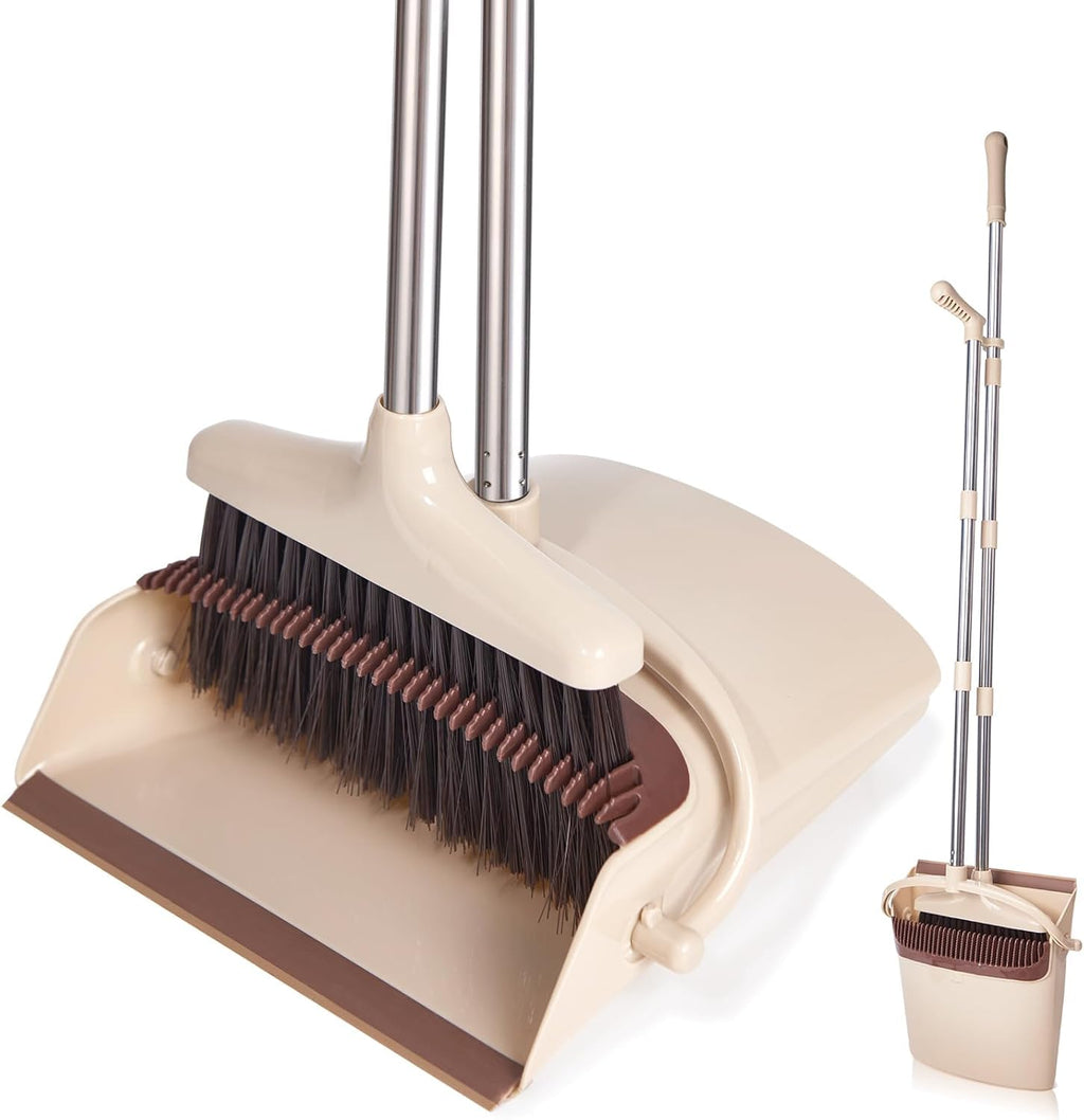 XXFLOWER Broom and Dustpan - Beige