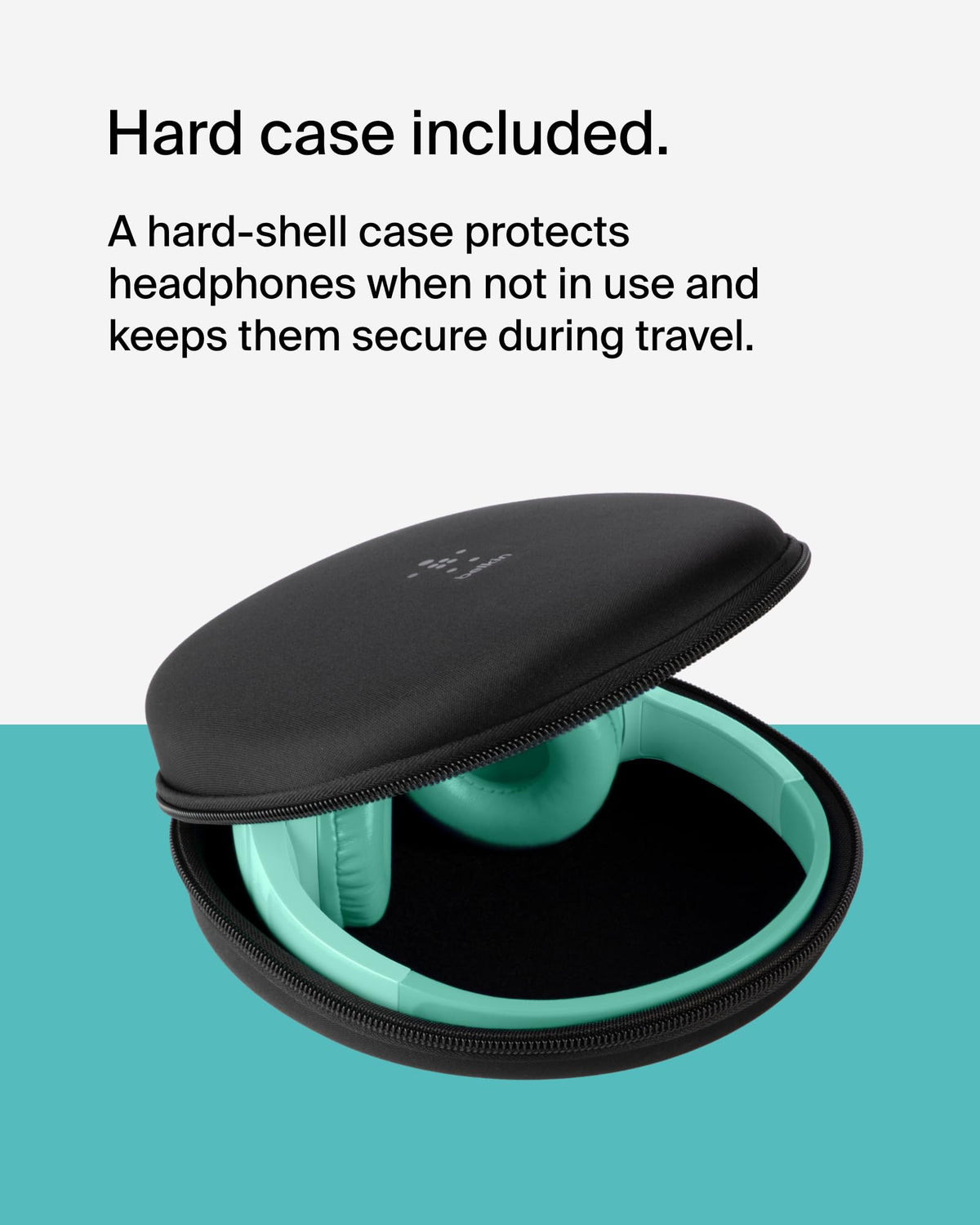 Belkin SoundForm Mini Kids Headphones, Wireless & Wired, 30H Playtime, Case - Mint view 6