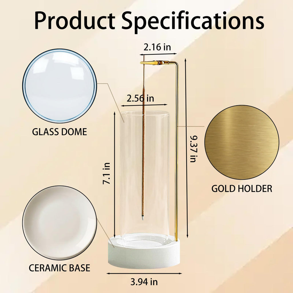 CEREMONY Incense Holder - Ceramic Bottles Round Beige view 6